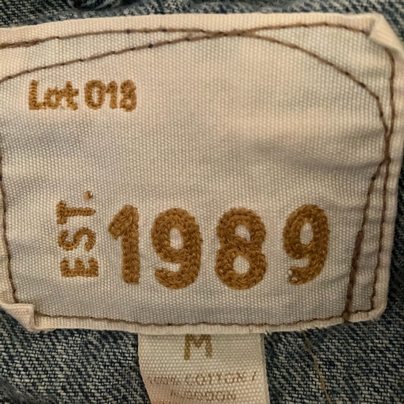 Place Est 1989 Girl’ Denim Jacket, Size M, Distressed Blue, Snap Closures - Picture 4 of 6